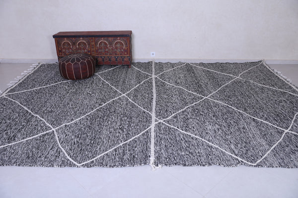 Handmade Moroccan gray carpet - Custom Berber Beni Ourain rug