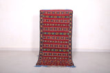 Vintage handmade berber moroccan rug 2.4 FT X 5 FT