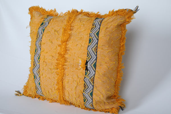 Vintage kilim Moroccan pillow 16.5 INCHES X 17.3 INCHES