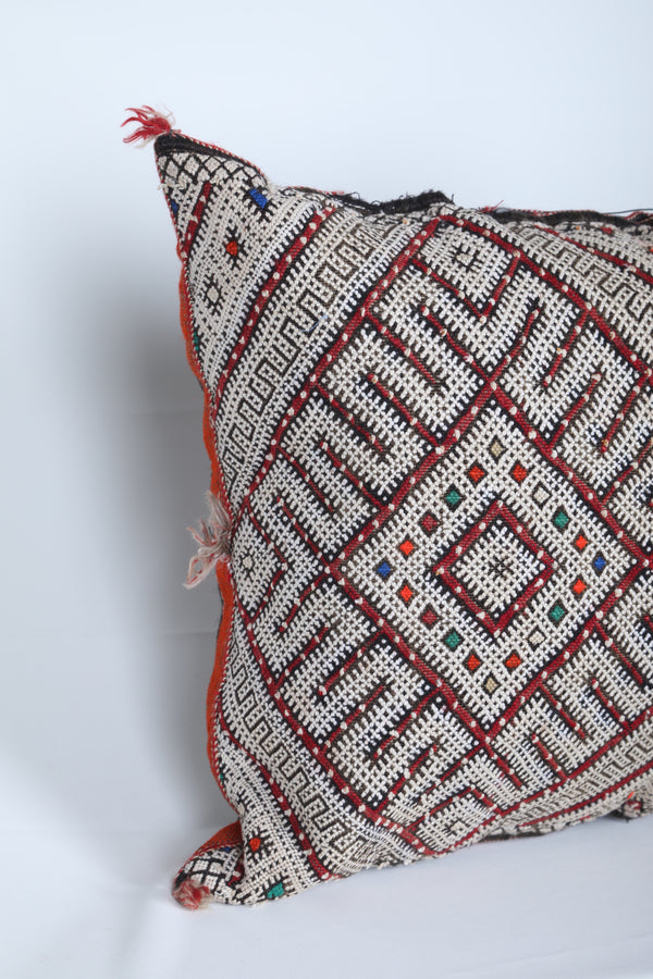 Vintage Killim Moroccan Pillow 17.3 INCHES X 18.5 INCHES