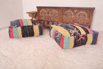 Two handmade berber moroccane rug Poufs