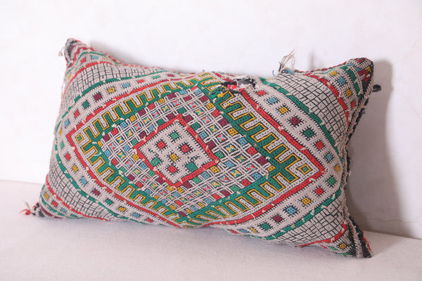 Vintage moroccan pillow 12.5 INCHES X 22 INCHES