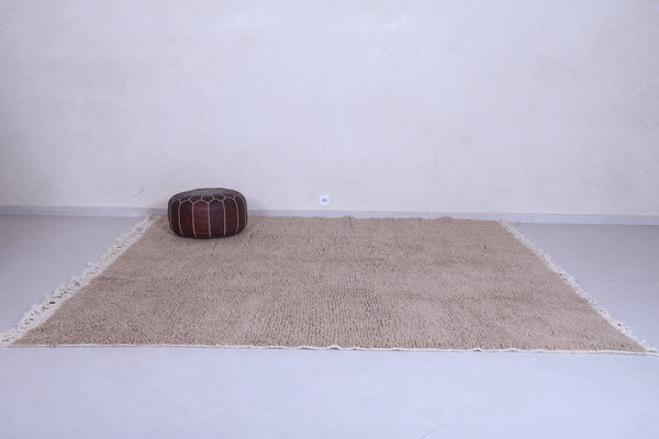 Large brown custom moroccan carpet – Handmade & elegant design