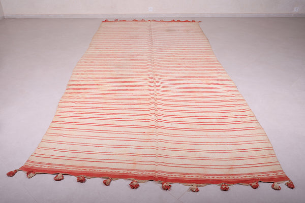 Handwoven entryway Moroccan berber rug - 6 FT X 13.2 FT
