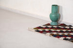 Handmade Small Berber azilal rug 2.4 FT X 3.9 FT