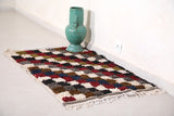 Handmade Small Berber azilal rug 2.4 FT X 3.9 FT