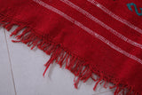 Red vintage handwoven kilim 3.1 FT X 4.6 FT