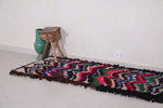 Boucherouite Moroccan runner shag rug 2.5 FT X 6.4 FT