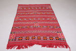 Moroccan rug red 4.4 FT X 7.1 FT