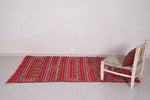 Moroccan rug red 4.4 FT X 7.1 FT