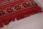 Moroccan rug red 4.4 FT X 7.1 FT