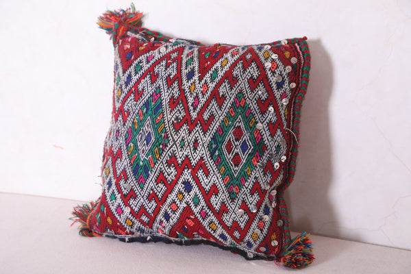 Striped moroccan pillow 15.7 INCHES X 15.7 INCHES
