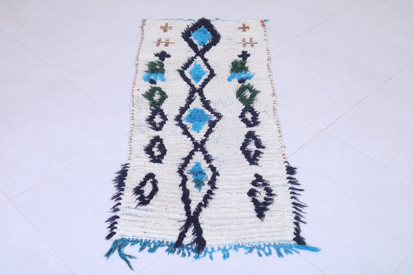 Handwoven Moroccan runner rug – 2.2 x 5.3 FT | Geometric & tribal patterns