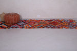 Vintage handmade colorful runner rug 3.4 FT X 9.3 FT