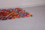Vintage handmade colorful runner rug 3.4 FT X 9.3 FT
