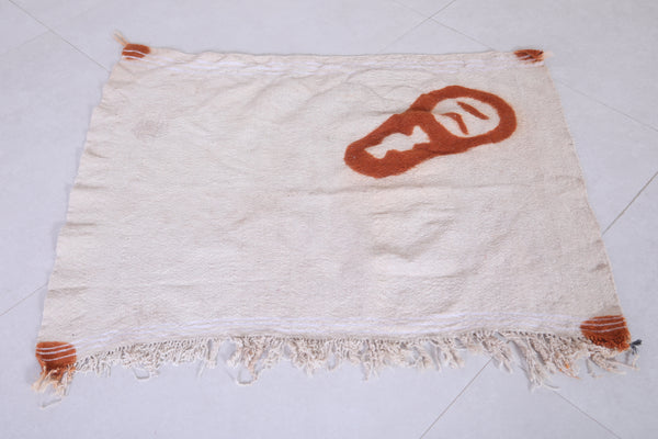 Vintage Moroccan handwoven berber fabric – 2.2 x 2.9 ft
