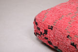 Handmade red berber old azilal rug Pouf