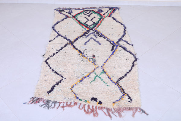 Handwoven Moroccan rug 3.1 x 6.1 ft | Geometric artisan design