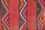 Striped moroccan pillow 14.9 INCHES X 16.5 INCHES