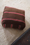 Brown handwoven berber moroccan rug pouf