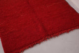 Red square handmade Moroccan rug - 3.3 FT X 3.5 FT