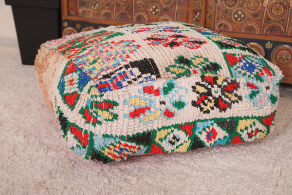 Colorful moroccan berber handmade Kilim Pouf