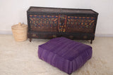 Moroccan handwoven killim handmade rug prupel pouf