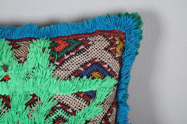 kilim Moroccan pillow 13.3 INCHES X 13.3 INCHES
