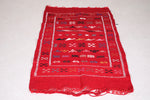 Red Moroccan rug 3.1 FT X 5.1 FT