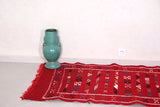 Red Moroccan rug 3.1 FT X 5.1 FT