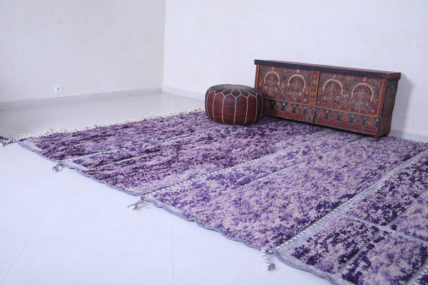 Custom purple moroccan rug – Handmade wool rug with geometric patterns