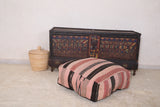 Moroccan berber kilim handmade old rug pouf