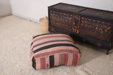 Moroccan berber kilim handmade old rug pouf