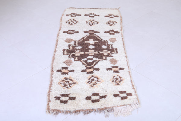 Moroccan Runner Rug – Minimalist Tribal Design 2.4 x 6.1 FT