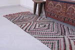 Vintage handmade moroccan berber runner rug 3.2 FT X 9.7 FT