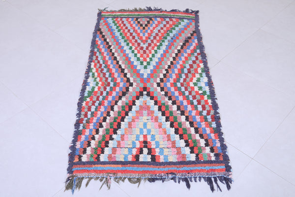 Moroccan Runner Rug – Multicolor Handwoven Design 2.7 x 5.3 FT