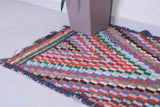 Moroccan Runner Rug – Multicolor Handwoven Design 2.7 x 5.3 FT