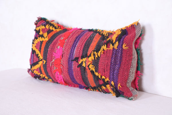 Moroccan handmade kilim pillow 12.9 INCHES X 22.8 INCHES