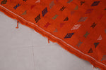Orange Moroccan rug 3.1 FT X 4.8 FT