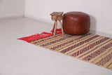 Vintage colourful moroccan handwoven kilim 4.5 FT X 8.4 FT