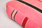 Pink moroccan handmade berber kilim rug pouf