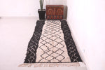 Entryway carpet Beni ourain berber rug 3.5 FT X 9.3 FT