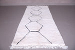 Moroccan handmade beni ourain runner rug   4 FT X 9 FT