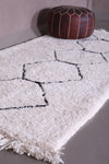 Moroccan handmade beni ourain runner rug   4 FT X 9 FT