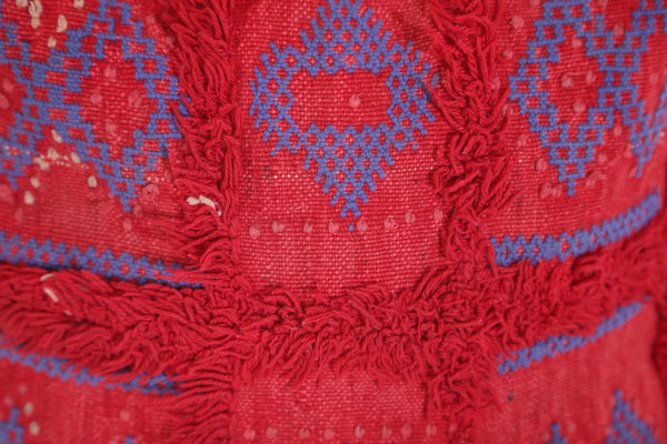 Vintage moroccan pillow 14.1 INCHES X 14.1 INCHES