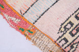 Two moroccan berber handmade azilal rug poufs