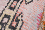 Two moroccan berber handmade azilal rug poufs