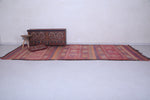 Vintage moroccanm runner flatwoven rug  5.3 FT X 12.8 FT