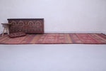 Vintage moroccanm runner flatwoven rug  5.3 FT X 12.8 FT