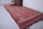 Vintage moroccanm runner flatwoven rug  5.3 FT X 12.8 FT